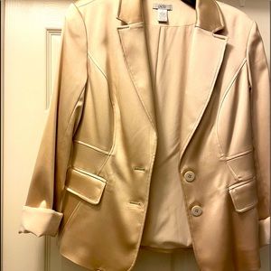 Cachet Blazer, Gold Sateen.